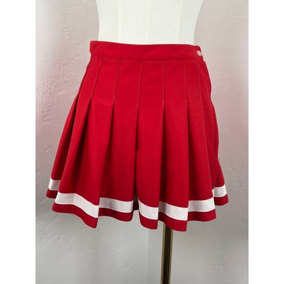 VINTAGE PEP SUPPLY RED & WHITE CHEER SKIRT (Junior Size: 11) - Picture 2 of 7